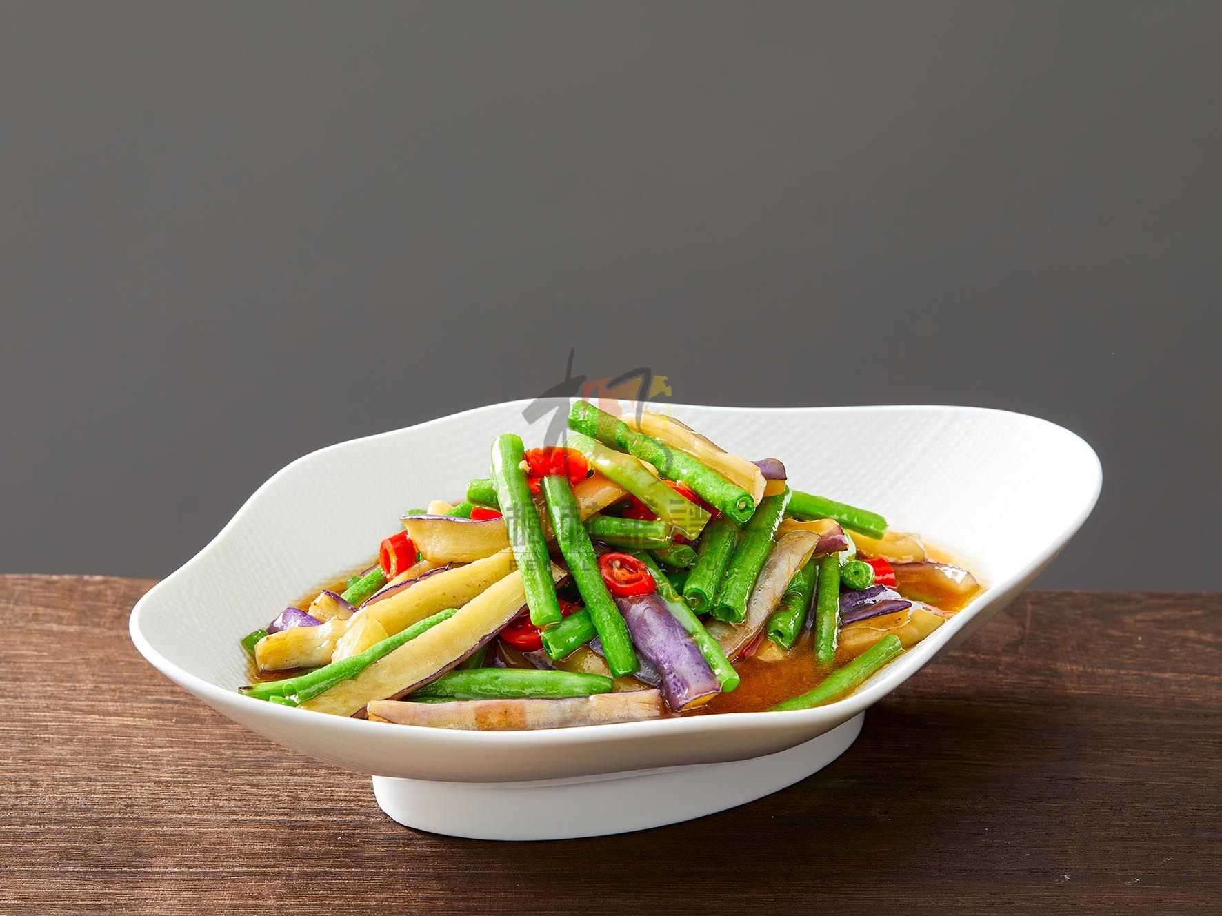 R3117豆角炒紫茄